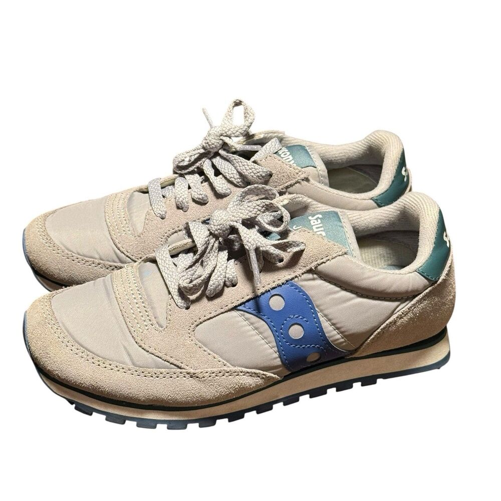 Saucony Jazz Low Pro Blue Gray Sneakers Mens Size 5 Classic Retro Running Shoes